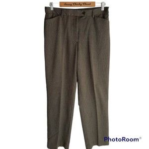 SAG HARBOR Petite Stretch Ladies Flat Front Career Trousers,‎ 14P